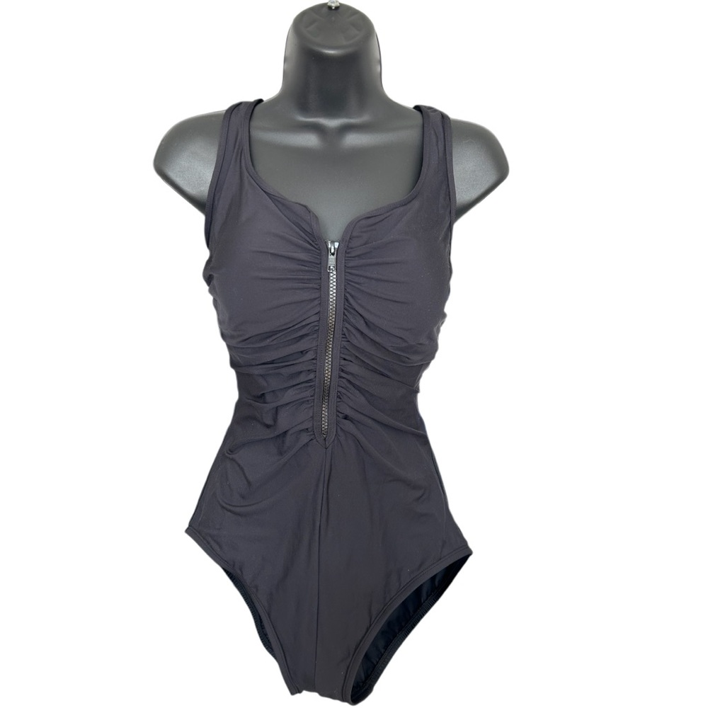 Miradonna by Miraclesuit, one piece black swimsuit size 10